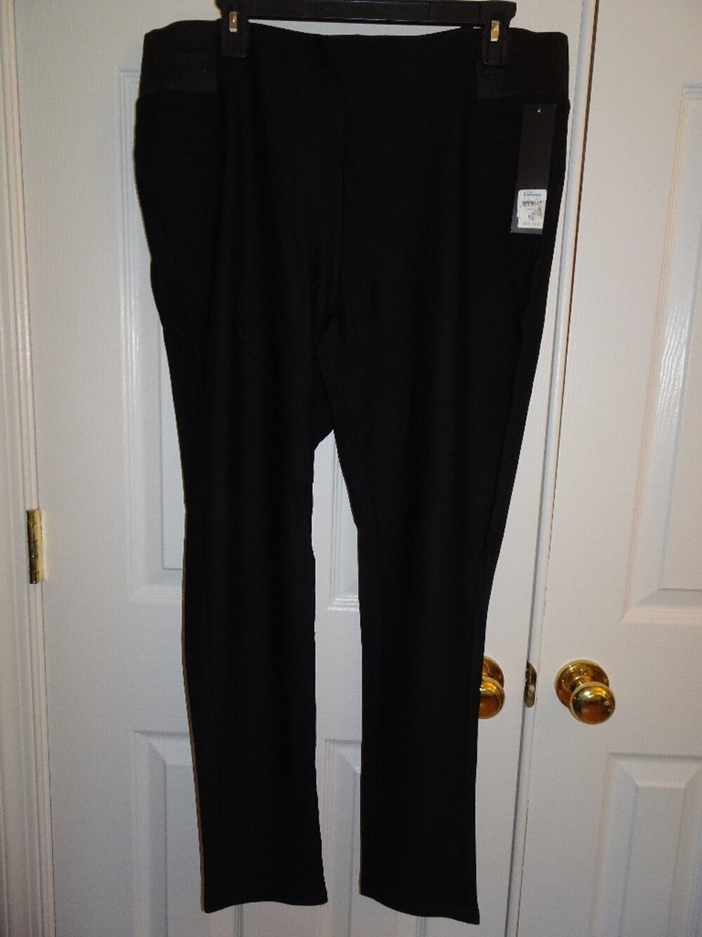 Kay Unger Black Skinny Ponte Trousers, Plus Size